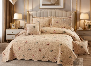 Set Cuvertura Finet pentru Pat Dublu, 230x250 cm, 4 Fete de Perna, Material Moale si Respirabil