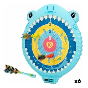 Set Darts pentru copii 3 ani+, cu tabla magnetica cu scor si 3 sageti cu magnet, 25.5x30x2.5 cm, Albastru/Galben/Rosu/Verde - Img 3