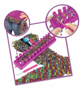 Set de creatie, pentru tricotat, cu accesorii pentru a crea un fular multicolor - Img 4