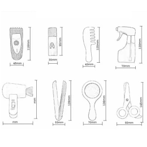 Set de joaca, frizer, din lemn, pentru copii 3 ani+, cu 16 accesorii, 21.5x17.10 cm, maro-albastru - Img 4