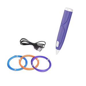 Set Stilou 3D cu 3 filamente colorate 1.75 mm, 18x3 cm, albastru/galben/roz/violet - Img 6