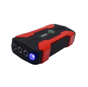 Starter auto multifunctional D1030, 15000mAh, 12V-19V output, 4 iesiri USB, afisaj eletronic, negru cu rosu - Img 4