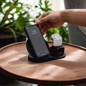 Statie de incarcare rapida 3 in 1 pentru telefon, ceas si casti, portivit pentru iPhone, Apple Watch si AirPods - Img 8