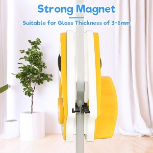 Stergator magnetic pentru geamuri, pentru spalarea simultana a ambelor parti, galben - Img 6