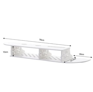 Suport elegant pentru router si alte dispozitive sau obiecte de decor, 100x23cm, alb - Img 9