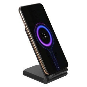 Suport telefon mobil incarcator wireles, dimensiune 7x7x11cm, negru - Img 3
