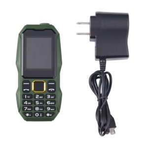 Telefon Militar cu ecran de 1.8", Dual Sim cu Carcasa Antisoc, Acumulator de mare putere 5800mah, Lanterna, Radio, Slot Sim, Verde - Img 2