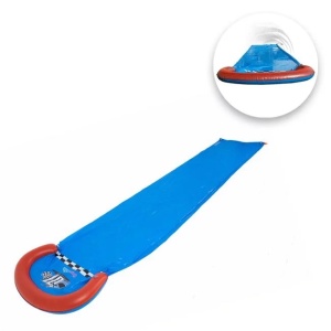 Tobogan de Apa Gonflabil, Pentru copii 5 ani+, Vinil, dimensiune 4.88x0.90 m, Bleu - Img 4