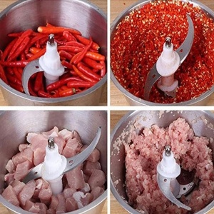 Tocator electric pentru carne si legume cu bol din inox si capacitate de 3Litri - Img 5