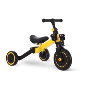 Tricicleta transformabila in bicicleta de echilibru, roata fata de 9 inci, pentru copii 2-6 ani cu inaltime intre 80-130 cm, 3.5 kg greutate, rosu/galben/alb - Img 7