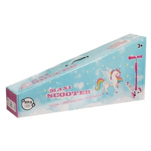 Trotineta din aluminiu Lean&Steer, Model Unicorn, varsta 3+ ani, Roz - Img 2