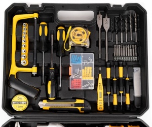 Trusa bormasina cu percutie, 2 acumulatori 36V 5Ah si alte 110 accesorii incluse - Img 4