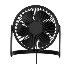Ventilator de masa cu incarcare USB, Dimensiune 14x11x15cm, Negru - Img 3