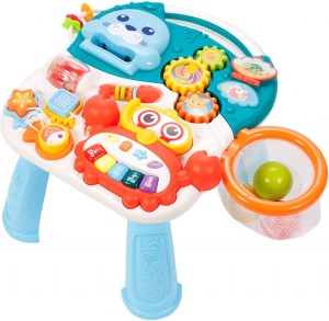 Antepremergator pentru copii 12 luni +, Malplay 2 in 1, cu jucarii detasabile, albastru - Img 18