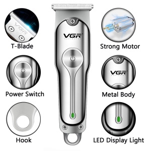 Aparat de tuns VGR V-071, 5W, 3 Distantiere, Incarcare USB, Acumulator 600mAh, Argintiu - Img 2