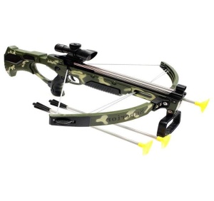 Arbaleta de jucarie Crossbow pentru copii cu ghidaj laser si 3 sageti cu ventuze - Img 3