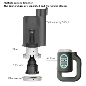 Aspirator fara fir 2 in 1 RAF R8669, Putere 120 W, vertical si de mana, Alb - Img 6