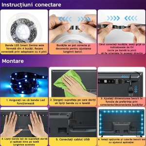 Banda LED 10m RGB cu telecomanda si control prin aplicatie - Img 9