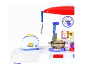 Bucatarie de jucarie, cu 30 accesorii, cu blat de lucru, sunete si lumini, multicolora - Img 6