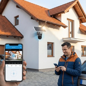 Camera de supraveghere Solara V380 PRO, Conectivitate 4G LTE cu Cartela SIM, 2 Lentile, PTZ Rotativ, 9MP Ultra HD - Img 2