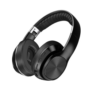 Casti wireless over the ear, pliabile, bluetooth, microfon, autonomie 11h, radio, HiFi, noise canceling, negru - Img 1