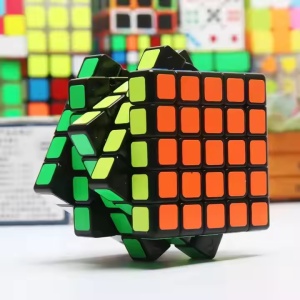 Cubul Rubik, 5x5, din plastic, pentru copii 6 ani+, 6.2x6.2 cm, multicolor - Img 1