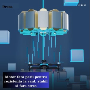 Drona GST08, filmare 4K, foto-video fixe sau in miscare, cu telecomanda, negru - Img 4