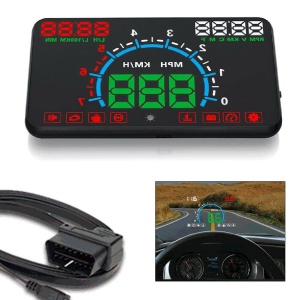 Ecran de proiectie afisaj bord pe parbriz 5.8″, Head Up Display E350, compatibil pe masinile care au mufa OBD2 - Img 6