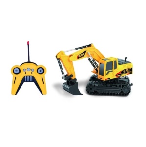 Escavator de jucarie cu telecomanda 2,4 GHz, copii 3 ani+, scara 1:20, 33x13x18.5cm, galben-negru - Img 4