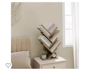 Etajera din lemn MDF cu 5 rafturi, pentru carti si decor - Img 3