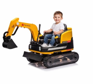 Excavator electric pentru copii 3 ani+ cu telecomanda, lumini si muzica, 3 viteze