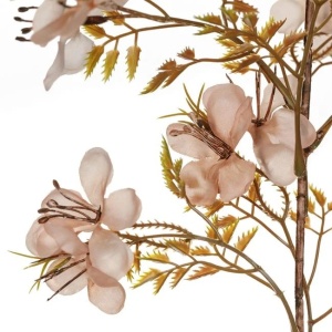 Floare artificiala cu tulpina lunga, cu flori mici in culori calde, 103 cm , roz - Img 3