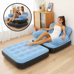 Fotoliu sezlong gonflabil 2 in 1, Material PVC, Dimensiune 100x98x90 cm - Img 6