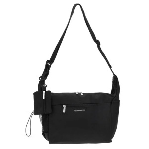 Geanta pentru scutece, din poliester, impermeabila, dimensiuni 56x18x28cm, negru - Img 3