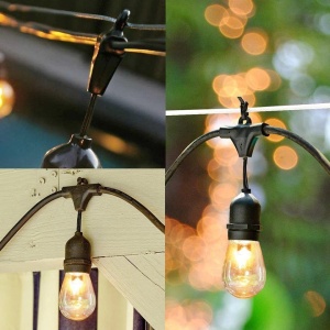 Ghirlanda Luminoasa LED cu Pendule, Interconectabila, 5m/10m cu 10 becuri, Soclu E27, Lumina Alba Calda - Img 5