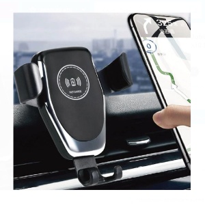 Incarcator telefoane mobile auto, wireless, plastic, dimensiune 90x7.5x10.5cm, Negru - Img 2