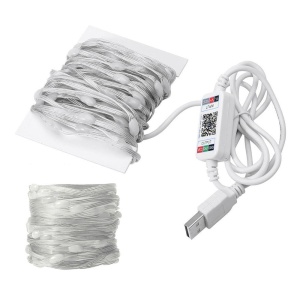 Instalatie luminoasa LED RGB cu Telecomanda, Bluetooth, App Tuya, Music, USB, IP65, 100 LED-uri, 10m, Multicolor - Img 11
