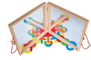 Joc de creatie cu forme magnetice si tabla din lemn - Img 3