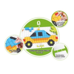 Joc educativ puzzle mozaic cu masini format din 248 piese, pentru copii de + 4 ani - Img 5