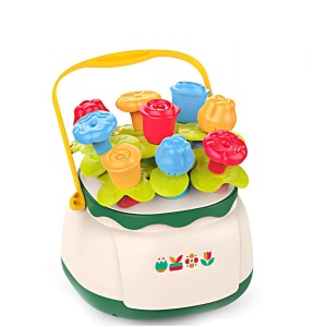 Jucarie edicativa pentru copii de 1.5 ani+, in forma de cos cu flori, din plastic, multicolor - Img 1