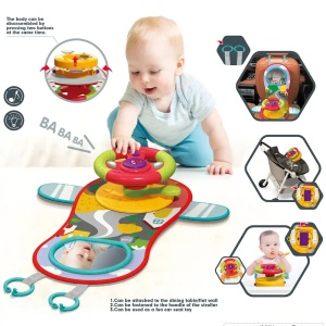 Jucarie pentru copii 18 luni+, cu volan interactiv, cu sunete, 45x37x10cm, multicolor - Img 4