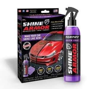Kit Ceara Lichida, Ceramica, Shine Armor, Efect Hidrofob, 236ml pentru masina, scuter, bicicleta - Img 1