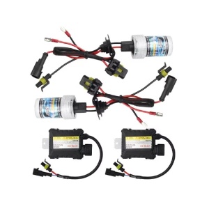 Kit de 2 becuri auto cu Xenon H7 HID, 6000K, 55W, 12V, balast slim, faza scurta, lunga, ceata, alb-rece - Img 1