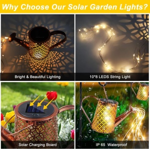 Lampa cu incarcare solara in forma de stropitoare pentru gradina - Img 9
