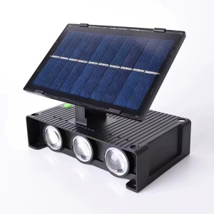 Lampa cu panou solar 6 LED, Montaj pe perete, Iluminare sus-jos, Lumina alb cald - Img 5