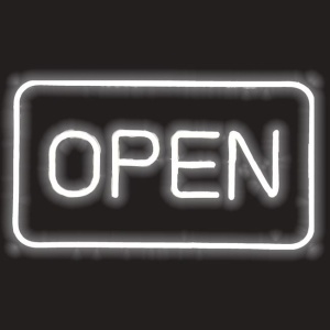 Lampa LED neon, model cu scris OPEN, Cablu de 1.8M inclus, Dimensiune 41x23.5 cm