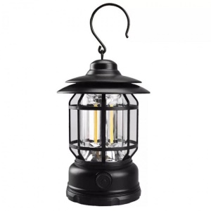 Lampa portabila tip Felinar Vintage cu carlig, Iluminare 21 COB LED, Intensitate reglabila, 5W - Img 1