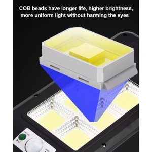Lampa solara 8COB 160 LED, Senzor de miscare, lumina, telecomanda - Img 7