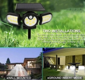 Lampa solara cu inductie SH-1206B si panou Solar Integrat 3 Capete Reglabile - Img 2