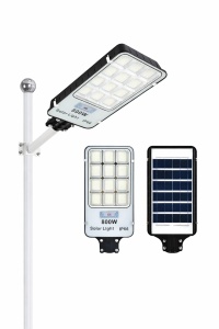 Lampa solara stradala, Putere 800W, Protectie IP66, Senzor lumina si miscare, Telecomanda